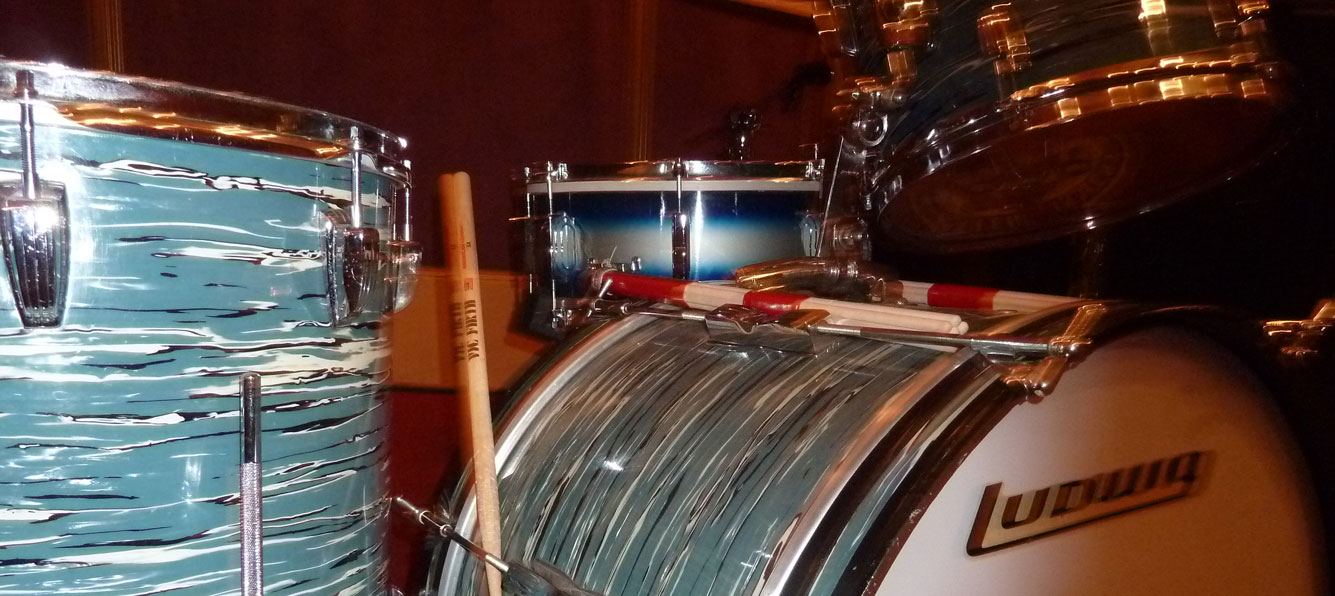 Vintage Ludwig Drum Samples 60s Oyster Kit
